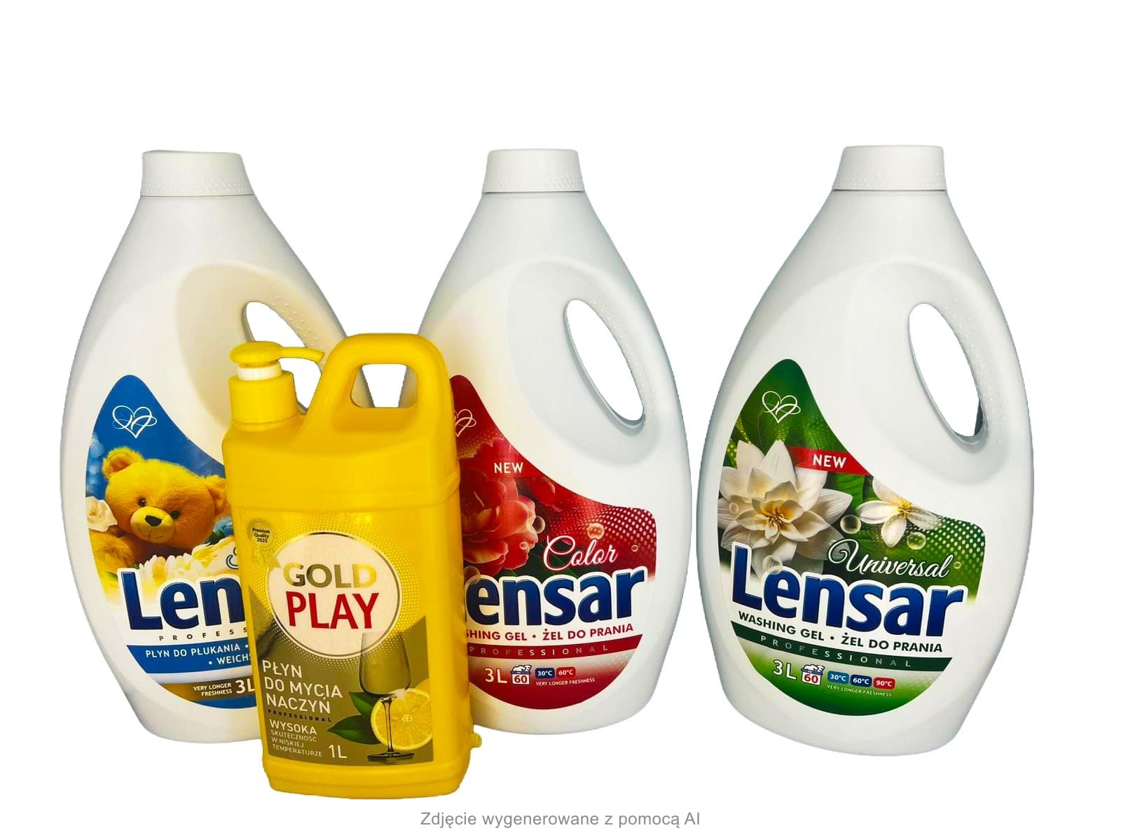 Zestaw Lensar 3×3L + GoldPlay Płyn do naczyń 1L