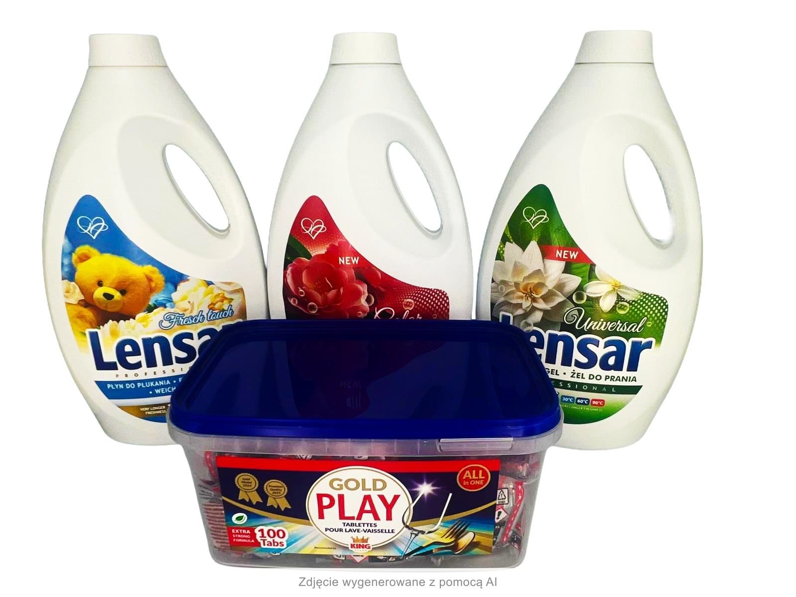 Zestaw Lensar 3×3L + GoldPlay Tabletki do zmywarki