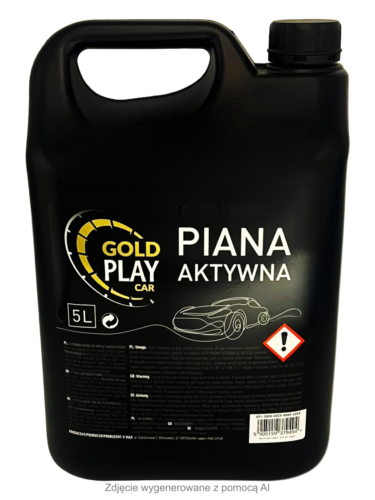 GOLD PLAY CAR Piana Aktywna do mycia samochodu 5L — Zdjęcie produktu